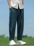 Casual Comfy Oriental Style Cotton Linen Pants for Men