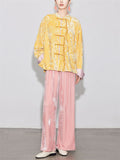 Women's Beautiful Chinese Style Yellow Velvet Tang Suit