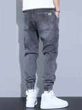 Men's Simple Plain Color Harem Jogger Jeans