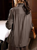 Korean Style Women's Long Sleeve Hollow Embroidery Shirts