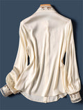 Women's Hollow Patchwork Long Sleeve Drape Shirts