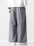 Men's Plus Size Casual Linen Straight-Leg Pants