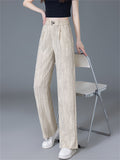 Women's Summer Comfy Breathable High Waist Wide Leg Loose Fit Pants