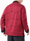 Men's Chinese Style Printed Frog Button Reversible TangSuit Jackets