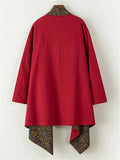 Men's Chinese Ethnic Zen Style Reversible Irregular Hem Cardigan Jackets