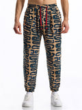 Men's Summer Retro Ethnic Style Print Drawstring Jogger Pants