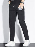 Geometric Jacquard Multi Pocket Casual Jogger Pants
