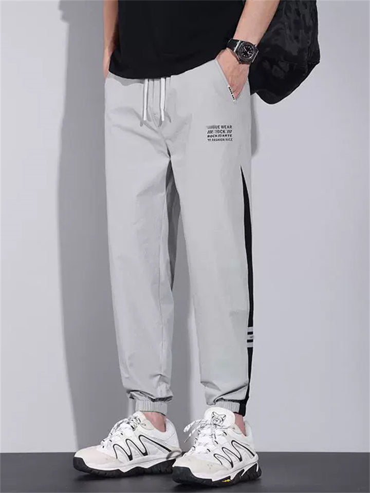 Women's Lightweight Breathable Contrast Color Summer Joggers Pants