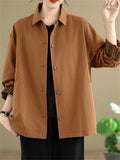 Korean Style Casual Simple Short Trench Jacket for Women