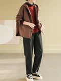 Casual Women's Loose-fitting Solid Color Short Coats