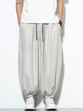 Men's Chinese Style Lightweight Baggy Harem Jogger Pants