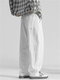 Mens Linen Cotton Drawstring Relaxed Fit Casual Carrot Pants