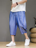 Men's Simple Thin Summer Smooth Cropped Pants