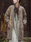 Women's Winter Zen Style Ramine Tie-dye Stand Collar Coat