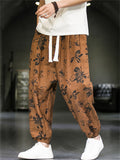 Men's Summer Trendy Print Drawstring Harem Lantern Pants