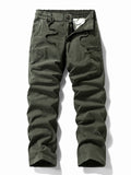 Men's Cozy Elastic Waist Casual Cargo Pants
