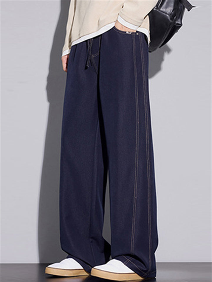 Kpop Style Comfy Soft Loose Fit Straight Leg Jeans