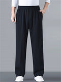 Comfy Relaxed Elastic Waist Sweatpants for Elder Man
