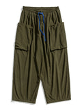 Men's Hip-Hop Exaggerated Pocket Corduroy Straight-Leg Pants