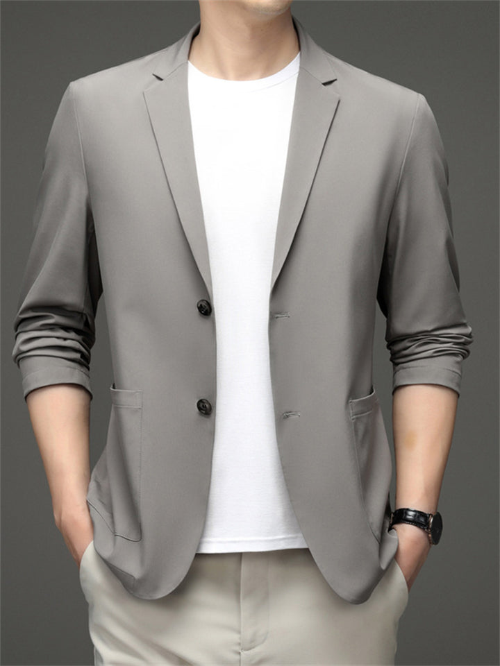 Men's Casual Solid Color 3/4 Sleeve Single Breasted Suit Jackets