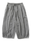 Men's Summer Ice Silk Solid Color Cozy Cropped Pants