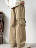 Men's Streetwear Style Loose Fit Utility Cargo Pants with Pockets