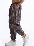 Men's Summer Retro 3D Print Drawstring Jogger Pants