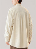 Men's Comfy Print Long Sleeve Stand Collar Shirts