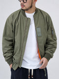 Men Casual Zip Up MA 1 Military Bomber Flight Jacket