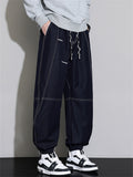 Men's Water Repellent Lace Up Loose Comfy Jogger Jeans