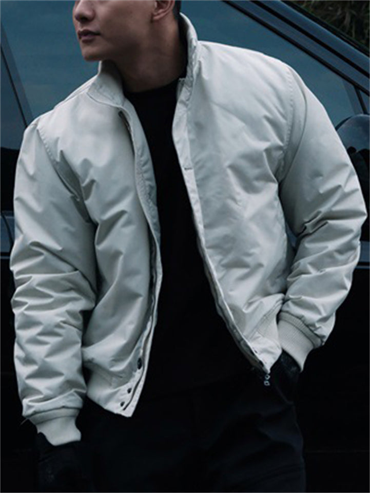 ‌Stylish Stand Collar Buttoned Thermal Winter Jacket for Men‌