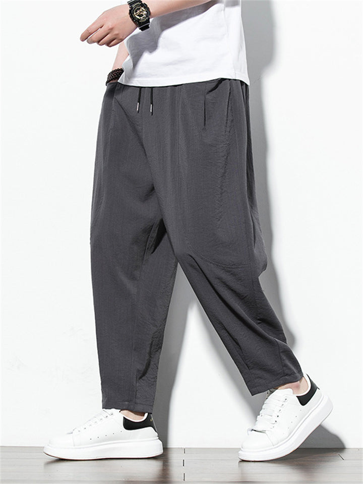 Men's Casual Comfort Ice Silk Drawstring Pants