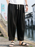 Men's Cozy Lightweight Casual Cuff Harem Pants for Summer