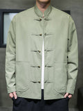 Men's Casual Stand Collar Windproof Relaxed Fit Jacket
