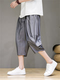 Men's Simple Thin Summer Smooth Cropped Pants