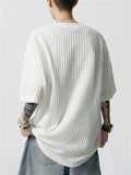 Men's Short Sleeve Ribbed Henley Shirts for Summer