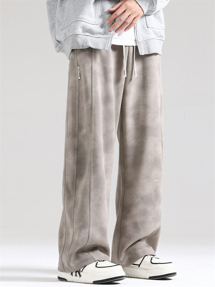 Men's Comfy Tie-dye Elastic Waist Wide Leg Straight Pants