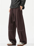 Mens Baggy Wide Leg Streetwear Loose Casual Drawstring Pants