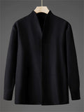Men's Autumn Zen Style Solid Color Long Sleeve Shirts
