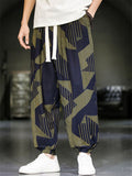 Men's Summer Trendy Print Drawstring Harem Lantern Pants