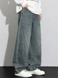 Men's Fashion Streetwear Loose Straight Denim Scimitar Pants
