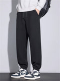 Men's Casual Drawstring Anti-Wrinkle Twill Knit Jogger Pants