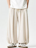 Men's Summer Retro Japanese Style Wide Leg Bloomers Pants