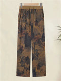 Women's Boho Floral Wide Leg High Waisted Flowy Palazzo Pants