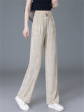 Women's Summer Comfy Breathable High Waist Wide Leg Loose Fit Pants