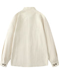 Men's Simple Chinese Style Ramine Stand Collar Tangsuit Shirts
