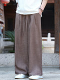 Men Comfy Summer Japanese Streetwear Baggy Wide Leg Pants