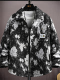 Men's Ethnic Style Print Long Sleeve Lapel Jackets