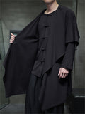 Chinese Style Linen Patchwork Pile Collar Shirts for Men