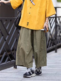 Japanese Style Summer Loose Casual Cargo Cropped Pants For Women